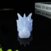 3" Dragon Head Skull Blue Chalcedony Carved Natural Crystal Statue Healing