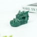 3" Dragon Head Skull Green Aventurine Carved Natural Crystal Statue Healing