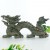 11" Nine Dragon Jade Realistic Dragon Skull Statue Natural Crystal Sculpture