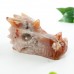 Wholesale Dragon Head Skull Sakura Agate Quartz Hand Carved Natural Crystal Statue 1KG