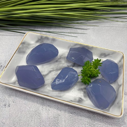 Grade A+ Blue Chalcedony Polished Peeled Quartz Stone Original Turkey Mineal Wholesale Rough Stone Chalcedony