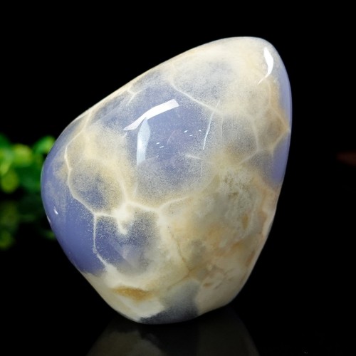 378g 3.15" Blue Chalcedony Irregular Polish Rough Specimen Natural Crystal Energy Stone