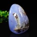 328g 2.95" Blue Chalcedony Irregular Polish Rough Specimen Natural Crystal Energy Stone