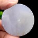 Blue Chalcedony Round Column Candle Holder Natural Crystal Quartz Energy Stone