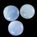 Wholesale Blue Chalcedony Round Palm Worry Stone Natural Crystal Pocket Meditation Energy Stone Decor