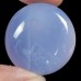 Wholesale Blue Chalcedony Round Palm Worry Stone Natural Crystal Pocket Meditation Energy Stone Decor