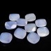 Wholesale Blue Chalcedony Thumb Worry Stone Natural Crystal Pocket Meditation Energy Stone