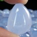 Wholesale 10PCS Teardrop Natural Crystal Blue Chalcedony Reiki Healing DIY Craft