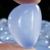 Wholesale 10PCS Teardrop Natural Crystal Blue Chalcedony Reiki Healing DIY Craft