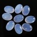 Wholesale 10PCS Oval Shape Natural Crystal Blue Chalcedony Reiki Healing DIY Craft