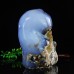 7" Blue Chalcedony Rough Polished Specimen Natural Crystal Energy Stone Reiki