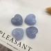 Blue Chalcedony Heart Skull Green Fluorite Heart Skull Pure Quartz Pocket Stone Reiki Healing Gift