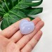 Blue Chalcedony Heart Skull Green Fluorite Heart Skull Pure Quartz Pocket Stone Reiki Healing Gift