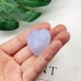 Blue Chalcedony Heart Skull Green Fluorite Heart Skull Pure Quartz Pocket Stone Reiki Healing Gift