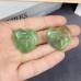 Blue Chalcedony Heart Skull Green Fluorite Heart Skull Pure Quartz Pocket Stone Reiki Healing Gift