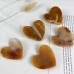 2'' Natural Crystal Heart Chalcedony Heart Quartz Crystal Crafts Hand Carved Statue  Healing Stone Energy Stoner