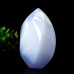 227g 3.11" Blue Chalcedony Pointed Tower Natural Crystal Quartz Energy Stone