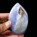 227g 3.11" Blue Chalcedony Pointed Tower Natural Crystal Quartz Energy Stone