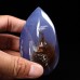 233g 3.15" Blue Chalcedony Pointed Tower Natural Crystal Quartz Energy Stone