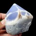 376g 3.15" Blue Chalcedony Rough Specimen Pointed Tower Natural Crystal Energy Stone