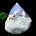 376g 3.15" Blue Chalcedony Rough Specimen Pointed Tower Natural Crystal Energy Stone