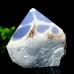 376g 3.15" Blue Chalcedony Rough Specimen Pointed Tower Natural Crystal Energy Stone