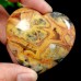 50mm Heart Hand Carved Crazy Agate Natural Crystal Quartz Reiki Healing DIY Craft 1PC