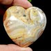 50mm Heart Hand Carved Crazy Agate Natural Crystal Quartz Reiki Healing DIY Craft 1PC