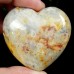 50mm Heart Hand Carved Crazy Agate Natural Crystal Quartz Reiki Healing DIY Craft 1PC