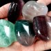 25mm/45mmNatural Crystal Heart Shape Green Fluorite Carved Quartz DIY Making Reikli Healing 1PC