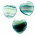 25mm/45mmNatural Crystal Heart Shape Green Fluorite Carved Quartz DIY Making Reikli Healing 1PC