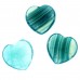 25mm/45mmNatural Crystal Heart Shape Green Fluorite Carved Quartz DIY Making Reikli Healing 1PC