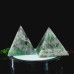 975g 4" Natural Green Fluorite Quartz Crystal Pyramid Tower Healing Energy Stone