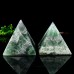 975g 4" Natural Green Fluorite Quartz Crystal Pyramid Tower Healing Energy Stone