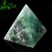 975g 4" Natural Green Fluorite Quartz Crystal Pyramid Tower Healing Energy Stone