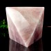 1881g 5" Natural Pink Rose Quartz Crystal Pyramid Tower Energy Stone Healing