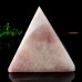 1881g 5" Natural Pink Rose Quartz Crystal Pyramid Tower Energy Stone Healing