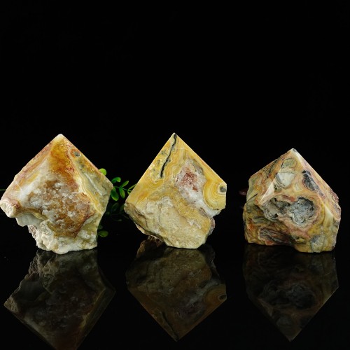 Wholesale Crazy Agate Irregular Polish Rough Pointed Tower Specimen Natural Crystal Energy Stone 1KG