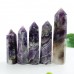 Wholesale Natural Crystal Hexagonal Tower Point Amethyst Quartz Stone Chakra Reiki Healing