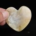 2" Hand Carved Heart Natural Yellow Chalcedony Ornaments Art Decor Display