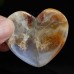 2" Hand Carved Heart Natural Blue Chalcedony Ornaments Art Decor Display