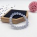 Gemstone Chalcedony Stretch Bracelet Blue Agate Bead Stone Bracelets