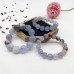 Gemstone Chalcedony Stretch Bracelet Blue Agate Bead Stone Bracelets