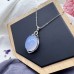 High Quality Natural 925 Silver Pendant Crystal Pendant Oval Shape Crystal Tear Drop Shape Pendant  Reiki Healing