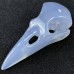 2.2" Crystal Raven Skull Blue Chalcedony A+ Level Raven Skull Pendant Jewelry Necklace Men's Gift Charm Reiki Healing Craft