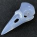 2.2" Crystal Raven Skull Blue Chalcedony A+ Level Raven Skull Pendant Jewelry Necklace Men's Gift Charm Reiki Healing Craft