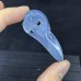 2.2" Crystal Raven Skull Blue Chalcedony A+ Level Raven Skull Pendant Jewelry Necklace Men's Gift Charm Reiki Healing Craft