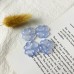 Crystal Clover Pendant Blue Chalcedony Mini Clover Charm DIYJewelry Making Reiki Gift