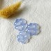 Crystal Clover Pendant Blue Chalcedony Mini Clover Charm DIYJewelry Making Reiki Gift