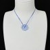 Crystal Clover Pendant Blue Chalcedony Mini Clover Charm DIYJewelry Making Reiki Gift